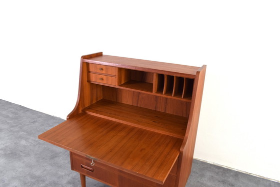 Image 1 of Mid-Century Danish Teak Secretary by Gunnar Nielsen for Tibergaard, 1960s.