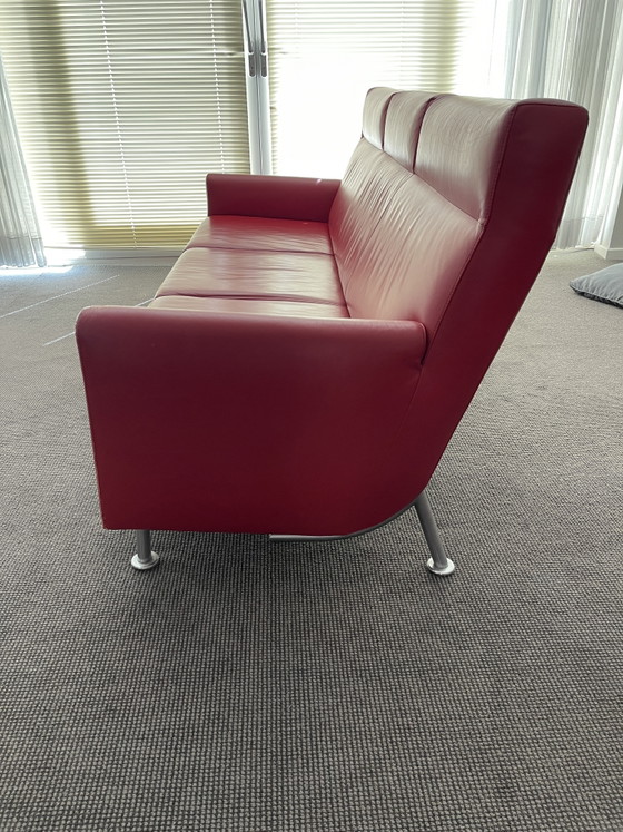Image 1 of Canapé design 3 places en cuir Leolux Rooby – état impeccable – 2x