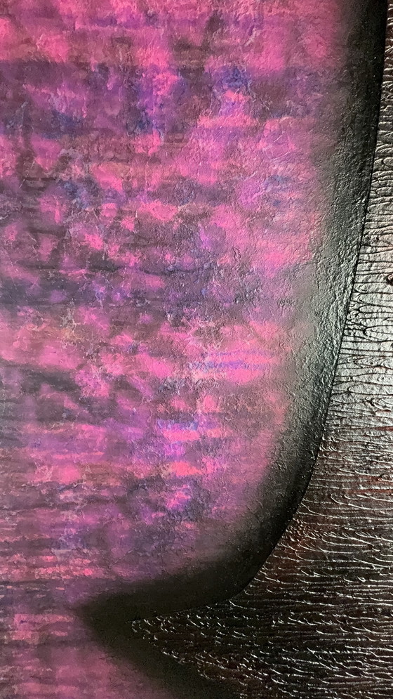 Image 1 of Rotan Hunt "Pink Aware" Murale UV a luce nera