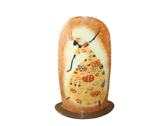 Exclusieve design glazen lamp / kunstglazen lamp – handgemaakt – ca. 45 × 32 cm – Tafellampen, Glass (photo 4 of 8)