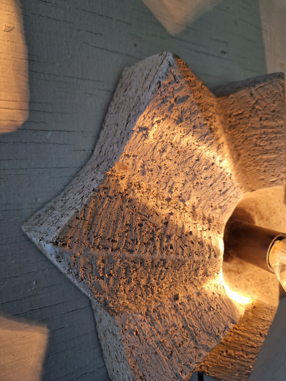 Image 1 of Vintage keramische wandlamp in de vorm van een ster