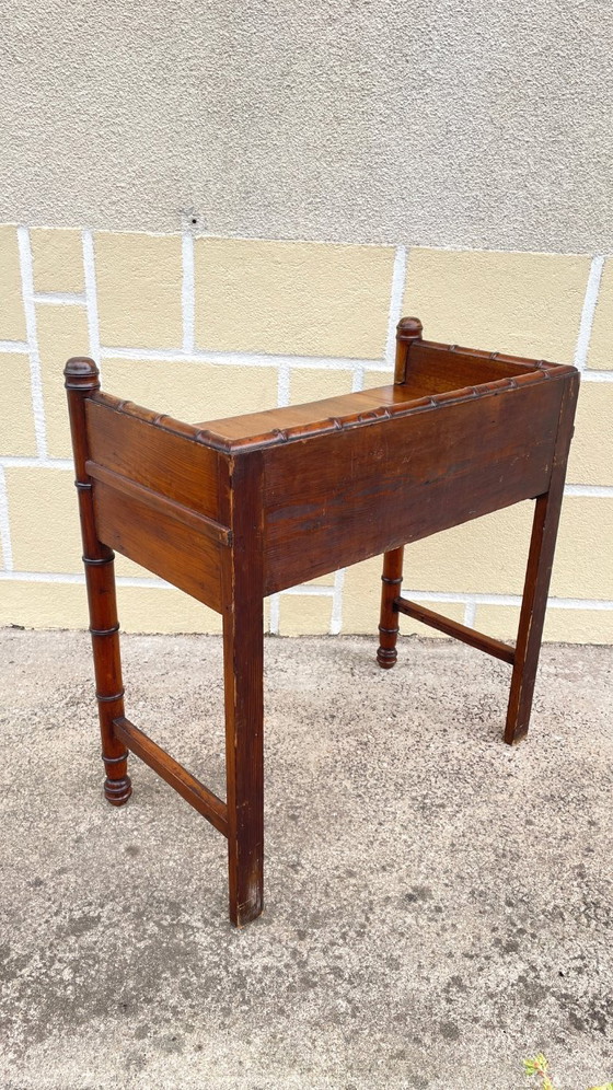 Consolebureau uit de jaren 1900, ook wel bekend als bamboe bureau. – Wood (photo 20 of 30)