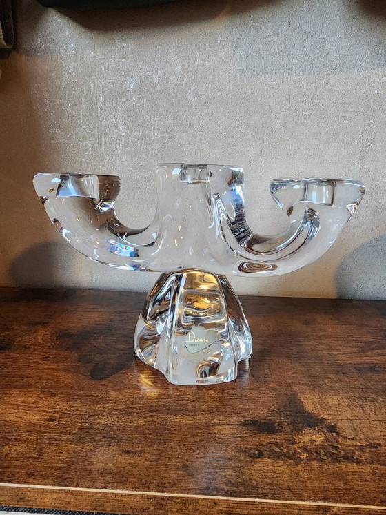 Image 1 of Daum-Kristall-Dreiarm-Kerzenständer