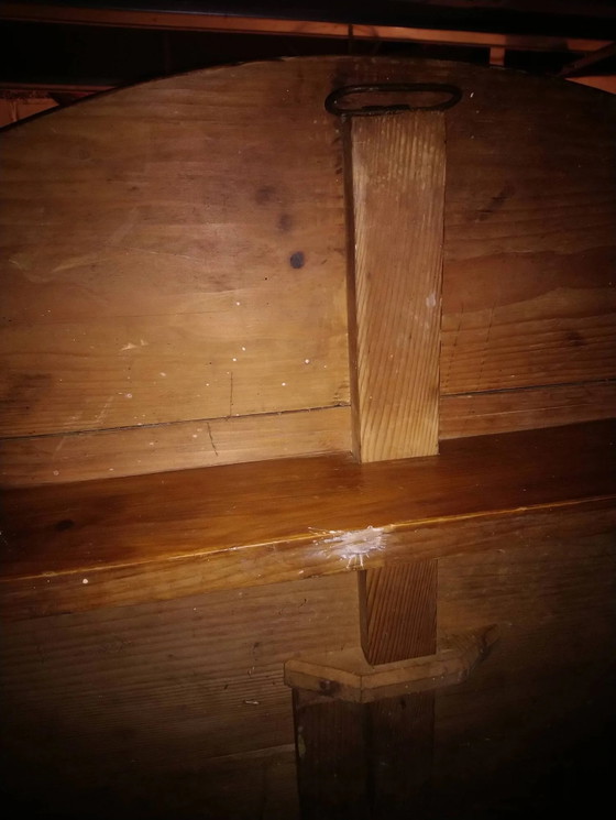 Tavolo rotondo a ribalta in faggio e pino – Tavoli da pranzo, Legno, Vintage (photo 14 of 14)