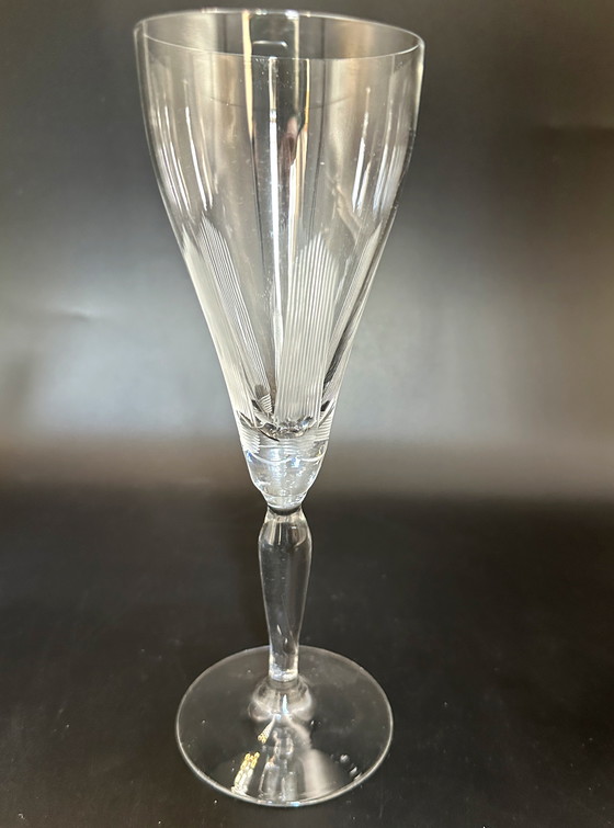 Image 1 of 4 x Sektgläser 1960er Jahre, geätztes Design