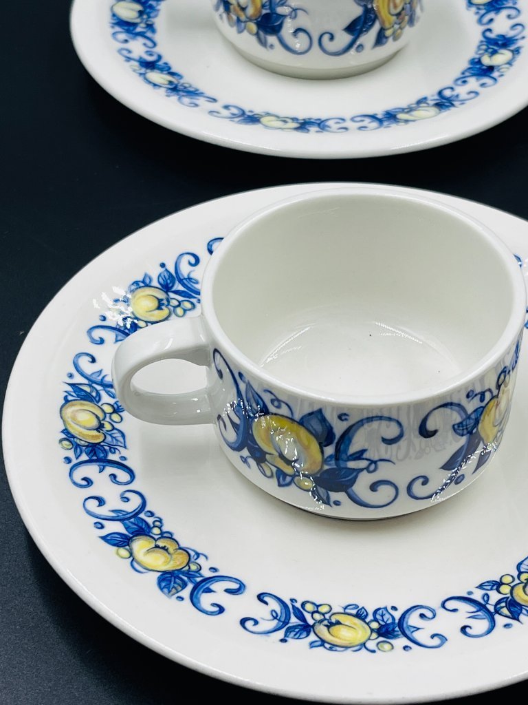 Set of 6 Villeroy & Boch espresso cups and 6 saucers – Cadiz