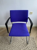 Sedia da pranzo/conferenza in lana viola-blu (4 pezzi disponibili)