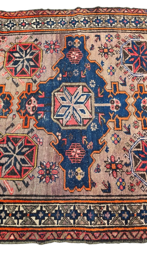 Image 1 of Handgeknoopt oosters wol antiek Kaukas Kazak tapijt nomad 122x195cm