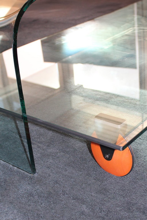 Glass design coffee table