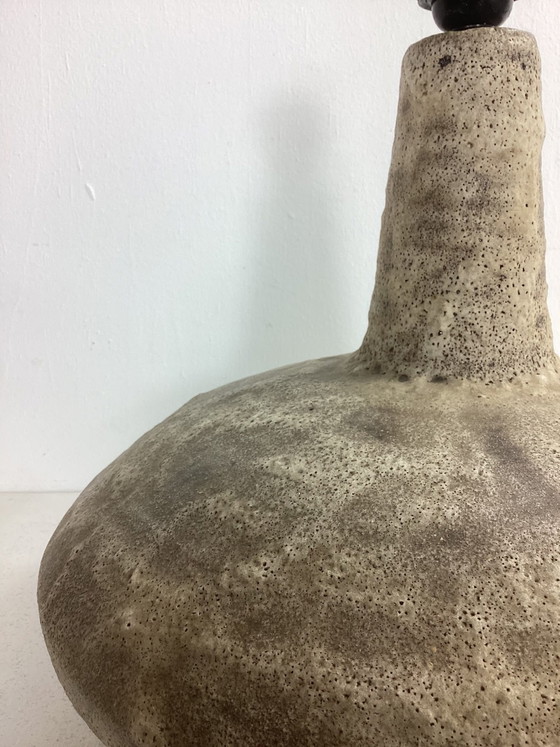Mid Century Speckled Ceramic Table Lamp (photo 5 of 11)
