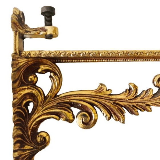 Staffe da mensola vintage in ottone per videoregistratore, stile italiano di metà secolo, barocco, Hollywood (photo 4 of 9)