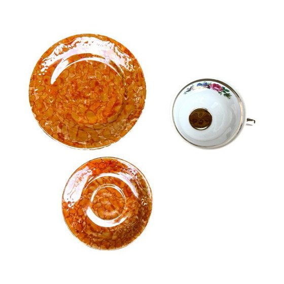 Image 1 of Set da colazione marmorizzato, Wałbrzych, Polonia, anni Settanta.