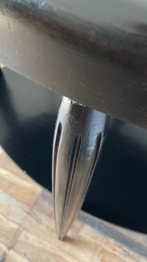 Image 1 of Art Deco Black Wood Console Table