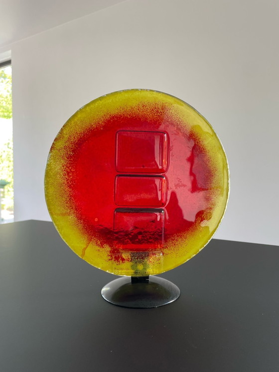 Image 1 of 1960's glassculptuur Brandende Zon