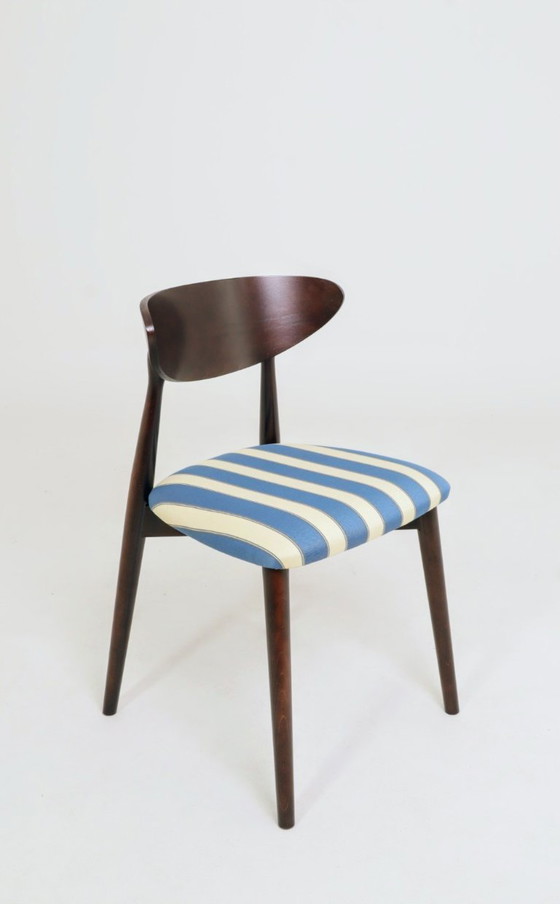 Image 1 of Ensemble de 4 chaises de salle à manger vintage côte d'azur à sangles