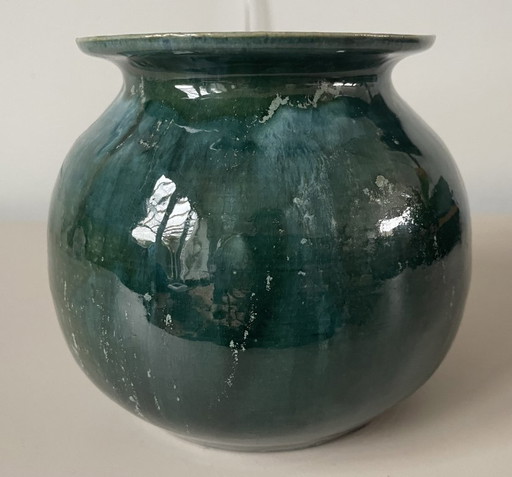 Ellen van Bendegom - Vase en céramique à glaçure verte