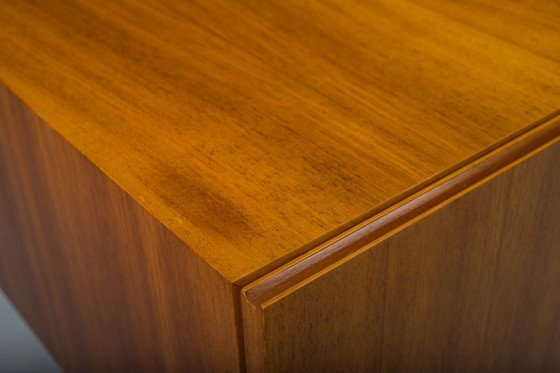 Image 1 of  Mid-Century Wall Unit Cabinet and Sideboard in Walunt, 1970s, Set of 2