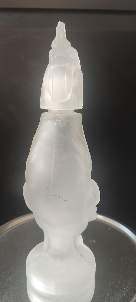 Image 1 of Zoomorphe Karaffe (28 cm) aus mattiertem italienischem Glas - 1970er Jahre