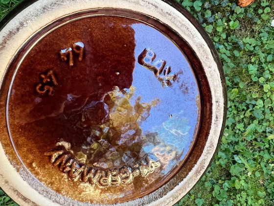 Image 1 of Large Mid - Century vase by Bay Keramik W. Germany with the number 64 45.