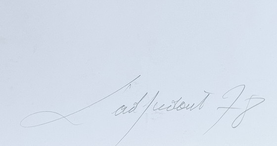 Image 1 of Robert Detheux - Quadro surrealista del 1978 - Il garante