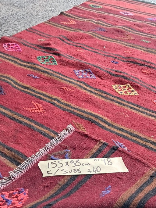 Kilim turco tessuto a mano 155x98 cm