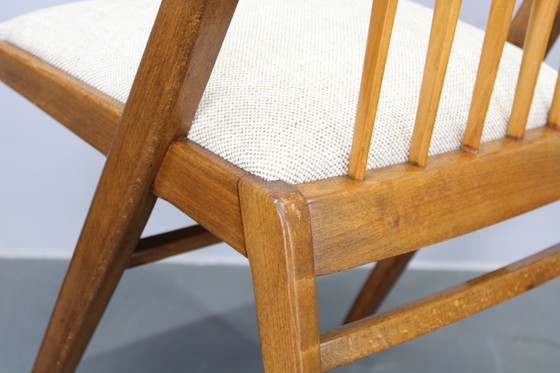 Image 1 of 1970 Ensemble de quatre chaises de salle à manger en hêtre, Allemagne de l'Ouest