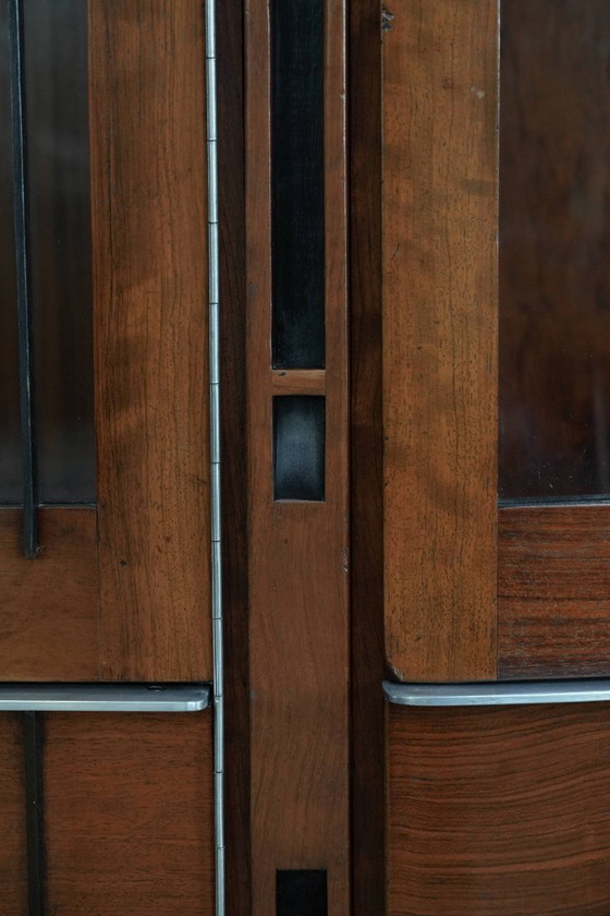 Image 1 of Large Art Deco design display cabinet/sideboard by Schuitema from the Decoforma series with lighting