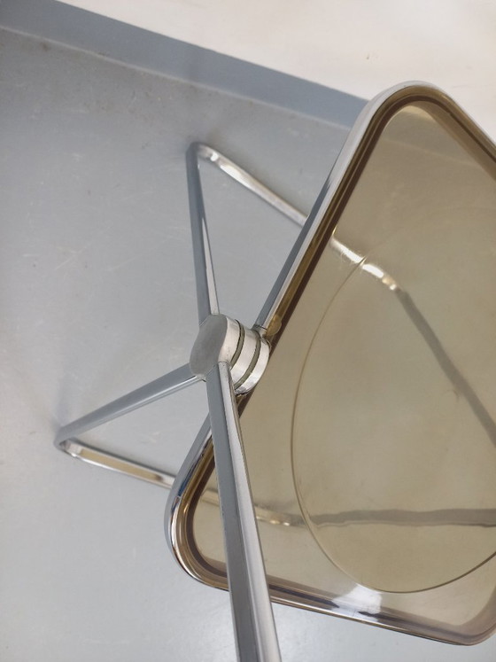 Image 1 of Chaise pliante vintage Plia de Giancarlo Piretti pour Castelli des années 60 70 en chrome et plexiglas fumé