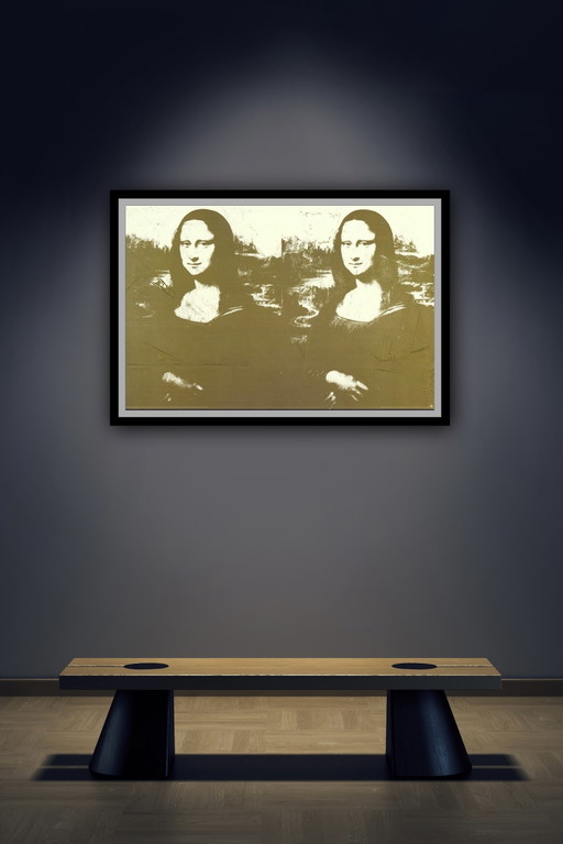 Andy Warhol: "Due Monne Lisa dorate". Grande formato. 