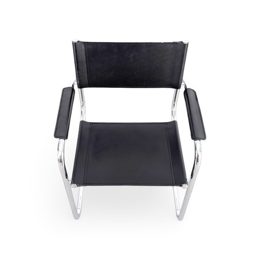 Sedia a sbalzo vintage, simile al design Bauhaus di Mart Stam Thonet.