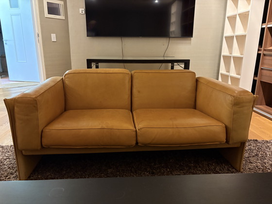 Image 1 of Cassina 3-seater and 2-seater leather sofa set