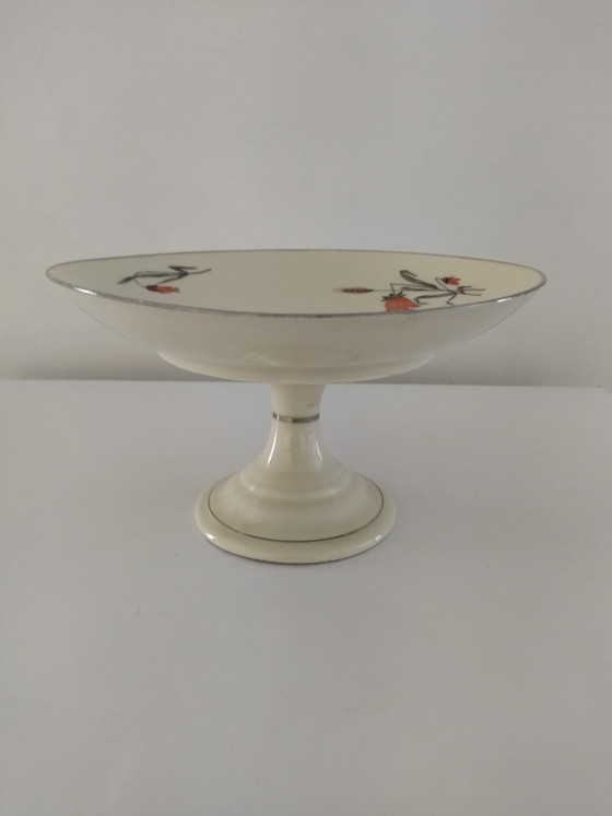 Art Deco Fruit Bowl/Compotier on Stand, 1918-1930 – Robert Hank, Tableware, Porcelain (photo 12 of 13)