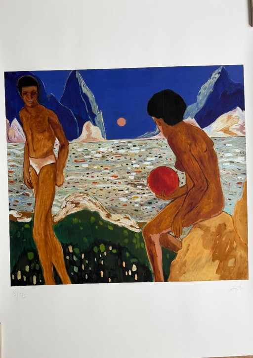 Gideon Appah, Sol Rojo (2023), numerado 17/75 y firmado a mano por el artista, impreso en Londres, Reino Unido.