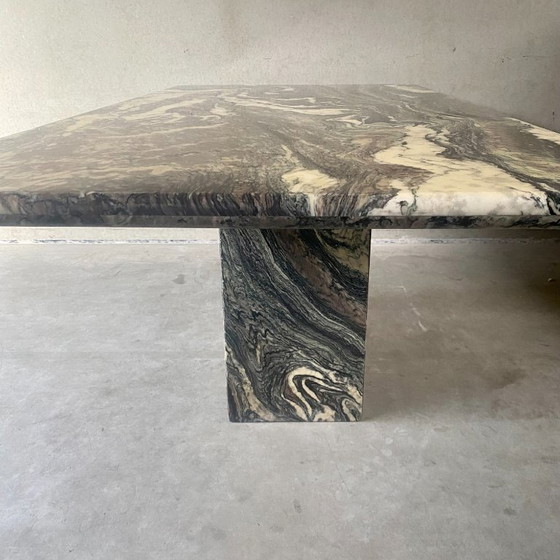 Image 1 of Large Cipollino Ondulato Marble Dining Table Italian Design