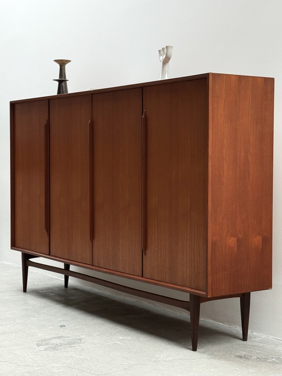 Image 1 of Heinrich Riestenpatt teak wooden highboard 225cm, Germany 1960s