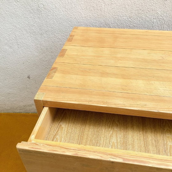 Image 1 of Scrivania vintage in pino massiccio - Maison Regain, anni '70