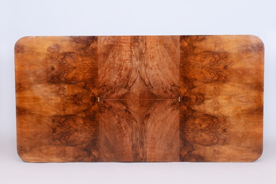 Restored Art Deco Extendable Table, Walnut, Revived Polish, Czech, 1930s – Dining tables, Wood (photo 16 of 17)
