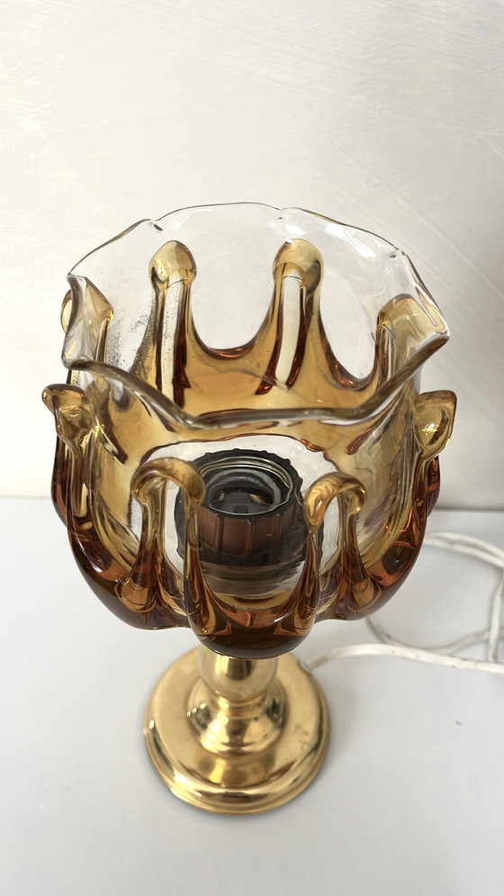Image 1 of Lampe vintage en verre Oberglas, Autriche années 70
