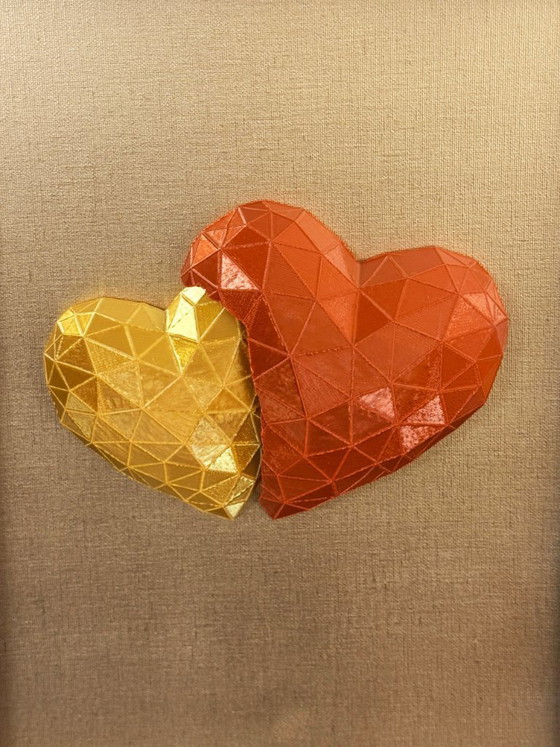 Image 1 of Geometric Heart Wall Art | 3D Printed PLA Sculpture