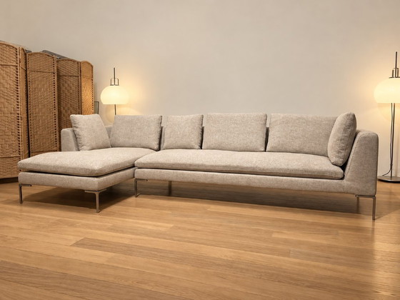 NEW UPHOLSTERED B&B Italia Charles Corner Sofa, Minotti, Other, Metal, Beige (photo 3 of 11)