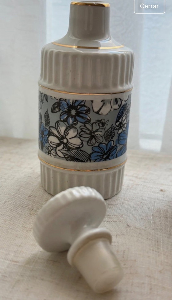 Image 1 of Floral ceramic vanity set, 1970s