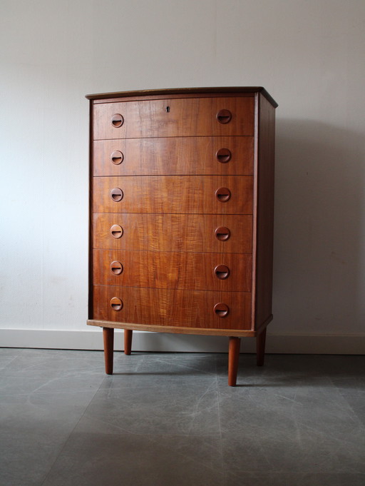Vintage Deense ladekast in teak 