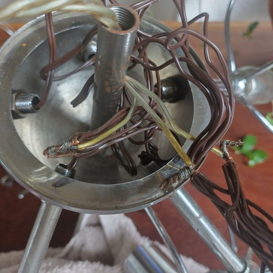 Grande lampadario vintage Gaetano Sciolari 'Dandelion' (52 cm) - Completamente ricablato, con messa a terra (photo 15 of 16)