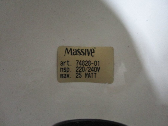 Image 1 of Lampe à douille rétro en métal blanc, massive.