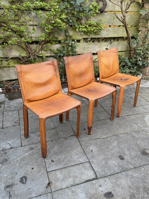 Cassina cab 412 brown, set of 3