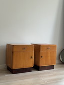 Comodini vintage in stile Art Déco – Set di 2
