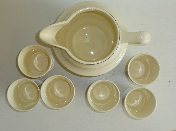 Société Ceramique Maestricht Landscape jug with cups, Soc Ceramique Maastricht, Crockery, Ceramic, Beige (photo 5 of 5)