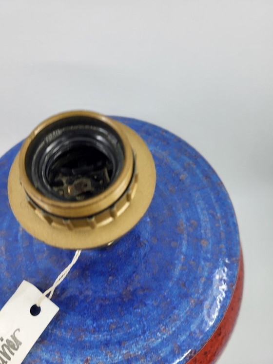 Image 1 of Hubert Olivier lamp in multicolored ceramic, France, 1980