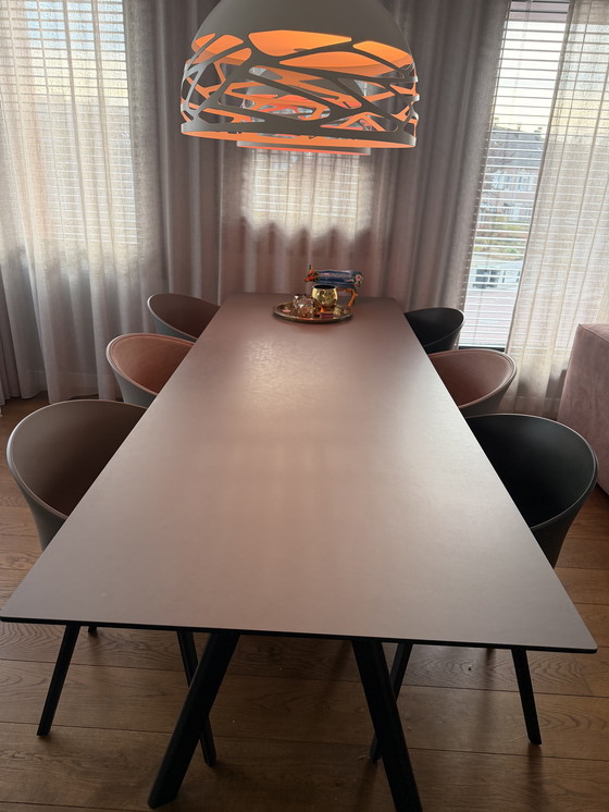 Image 1 of 2x Hay AAC26 eetkamerstoelen deels gestoffeerd