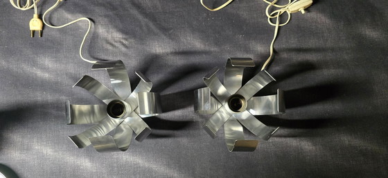 Image 1 of Pair of table or wall lamps by Jocelyne Trocmé for Oxar - circa 1970